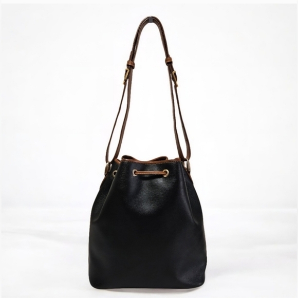 Trussardi-(Vintage) Collezione Crespo Canvas Leather Bucket Bag-EUC - Picture 3 of 14